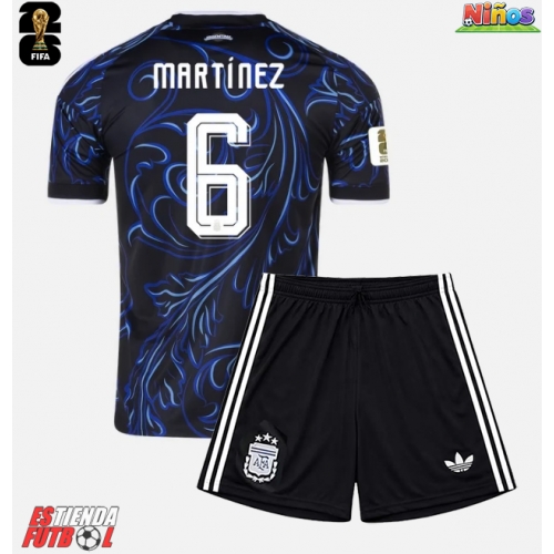 Argentina Lisandro Martinez #6 Segunda Equipación Niños Mundial 2026 Manga Corta (+ Pantalones cortos)